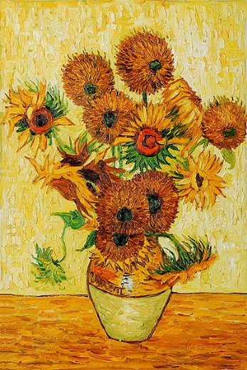 vincent van gogh vase with fifteen sunflowers painting