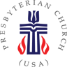 graphic: presbyterian church (u.s.a.) seal in blue, red and gray