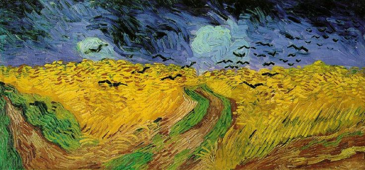 vincent van gogh, \'wheat field with crows\' (1890), van gogh museum, amsterdam