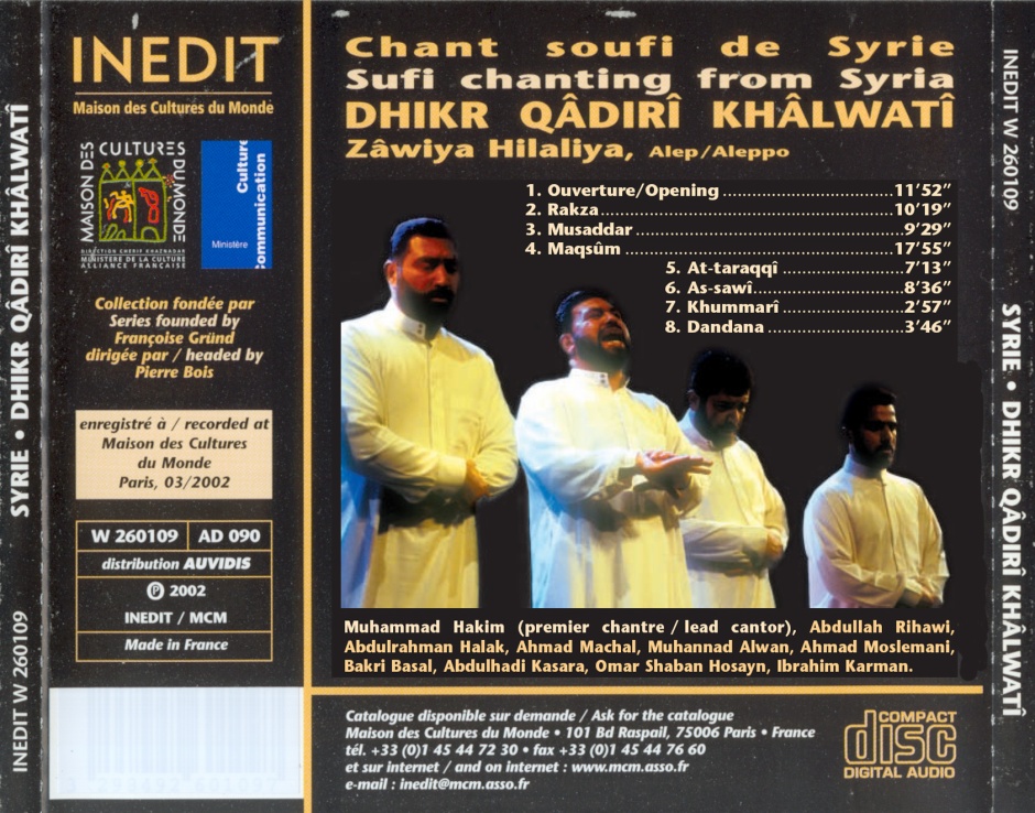 d:\mêrdin\000\suriye\al-kindi ensamle\sufi chanting from syria - dhikr qadiri khalwati\booklet\back.jpg